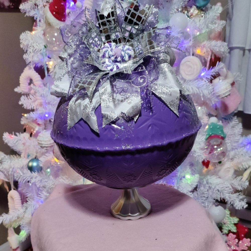 Purple Holiday Decorative Bowl
